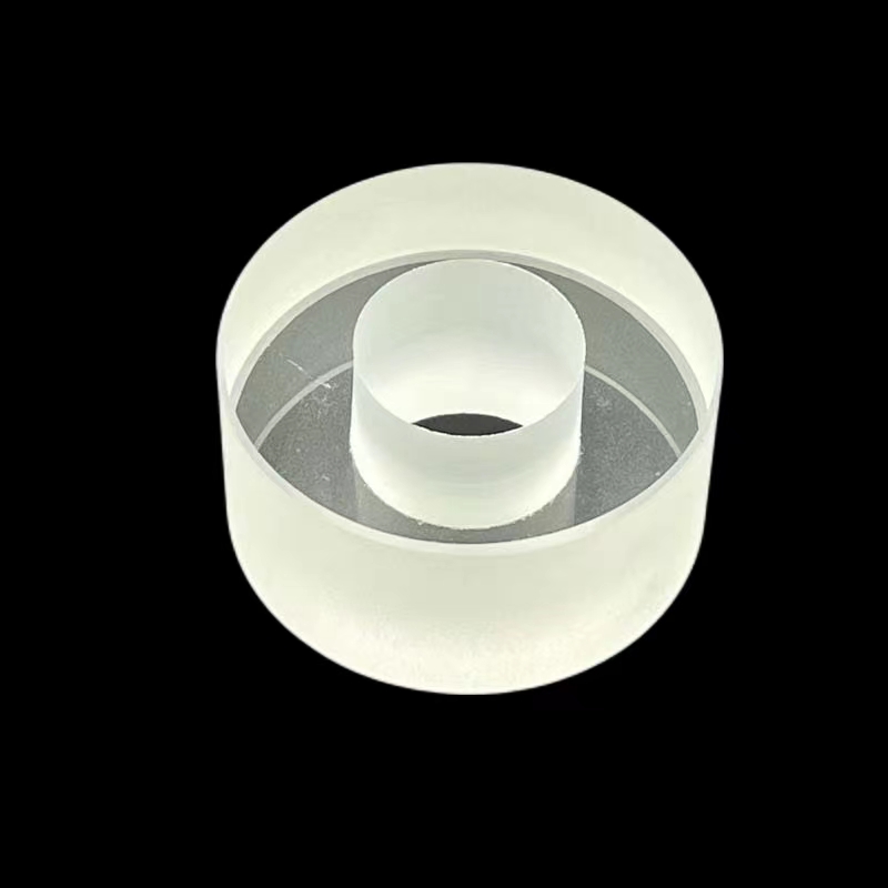 Round Sight Glass Disc With Central Hole WT Glass Custom Glass Round Sight Glass Disc With Central Hole WT Glass Custom Glass
